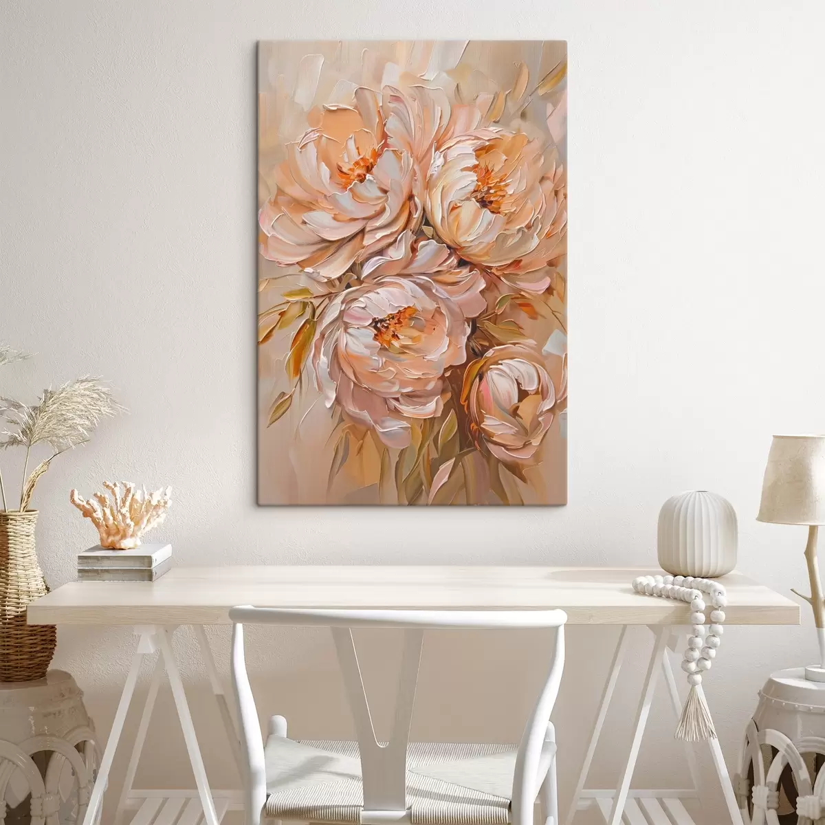 Tableau Délicates pivoines abstraites s45592