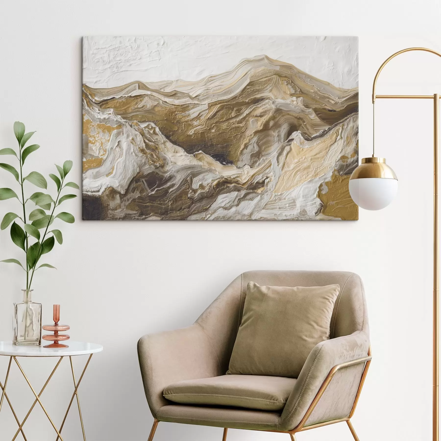 Tableau Paysage de montagne abstrait s45750