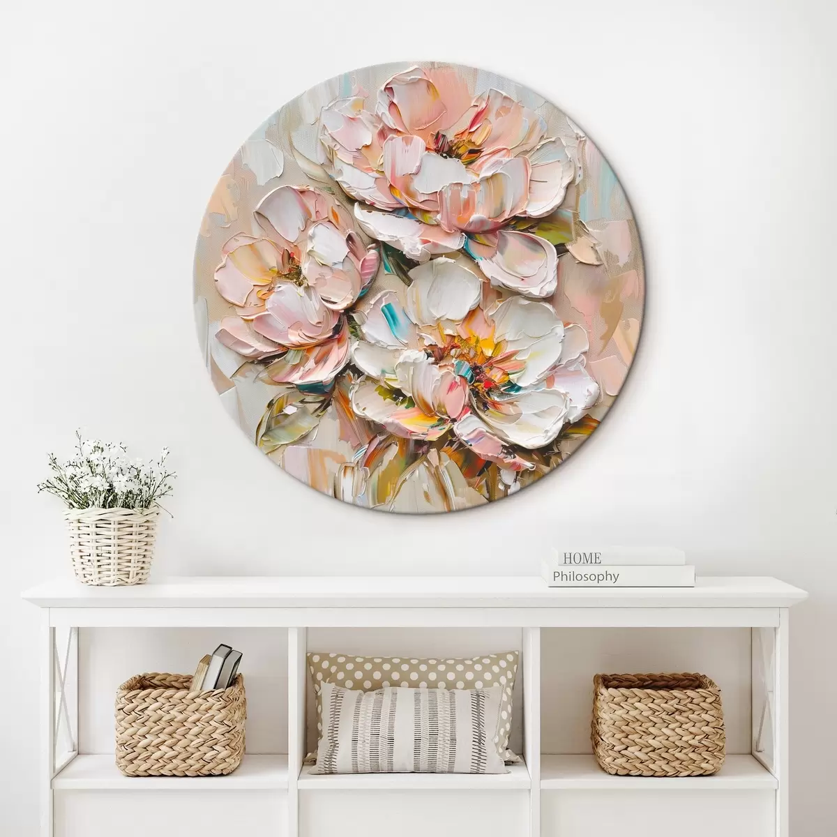 Tableaux rondes Grandes fleurs r45746
