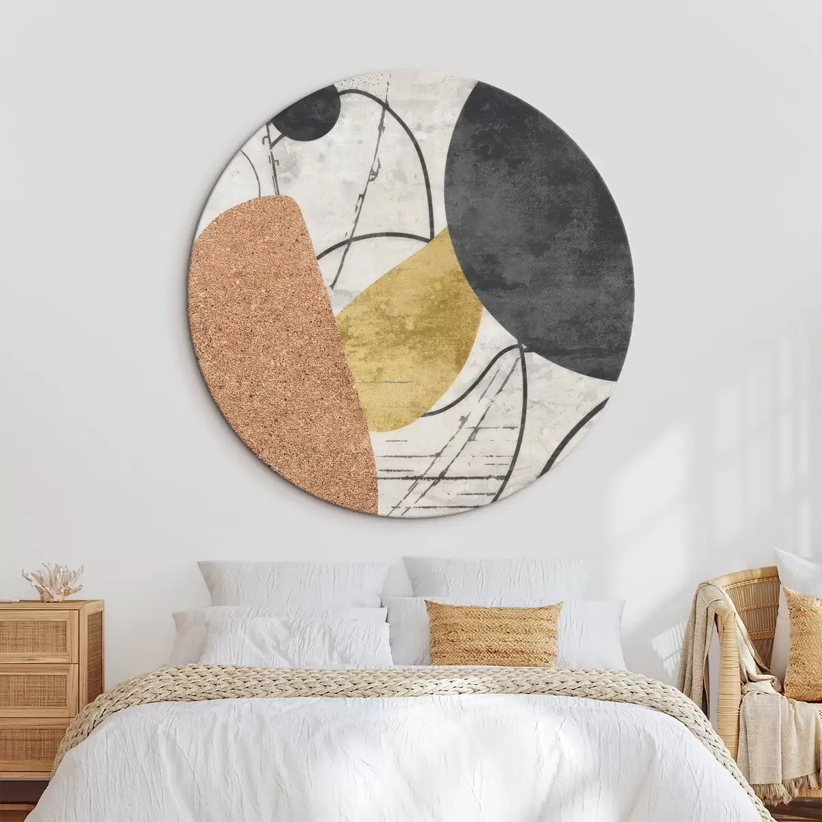 Tableaux rondes Abstrait contemporain r45751