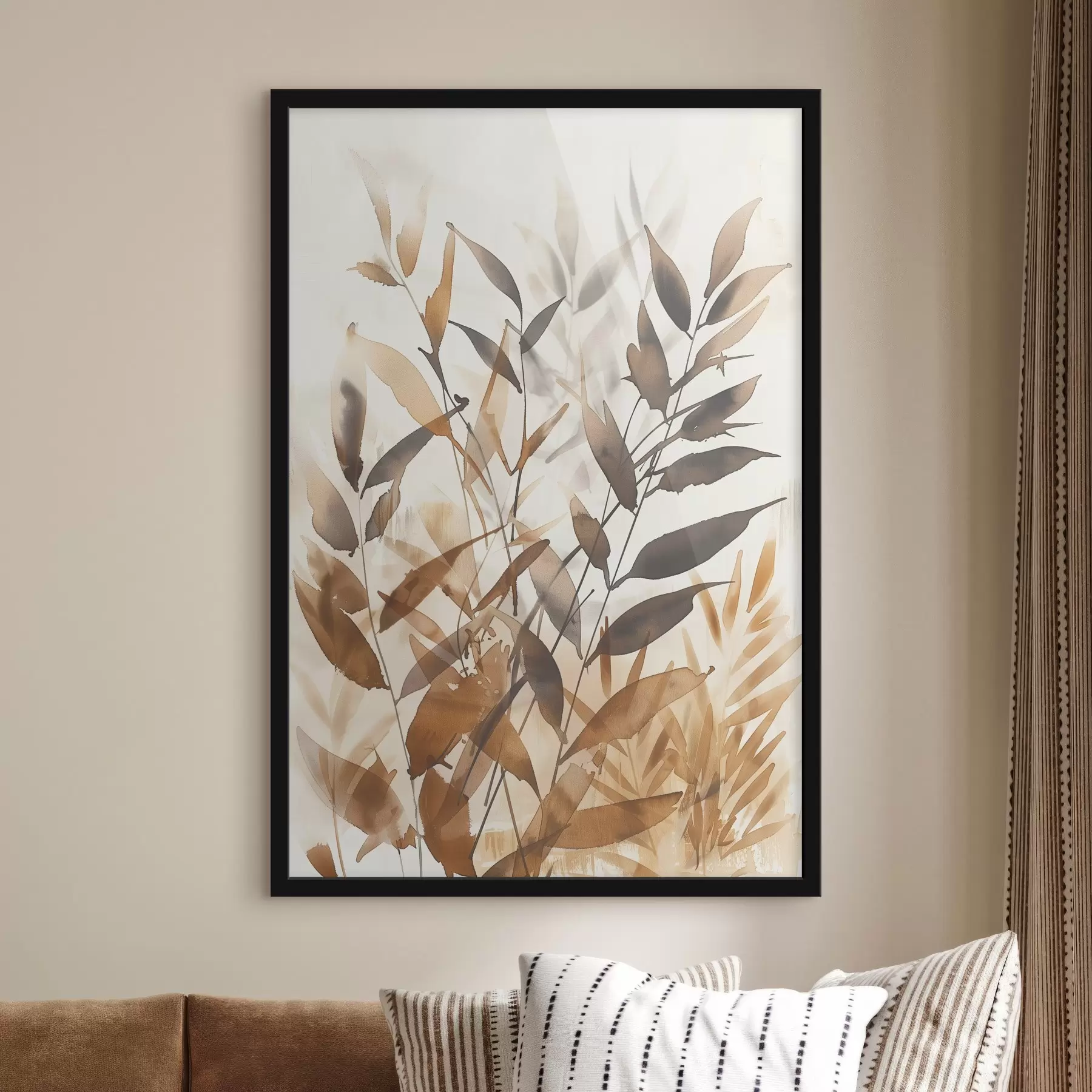 Papier peint Branches délicates de feuilles f45747