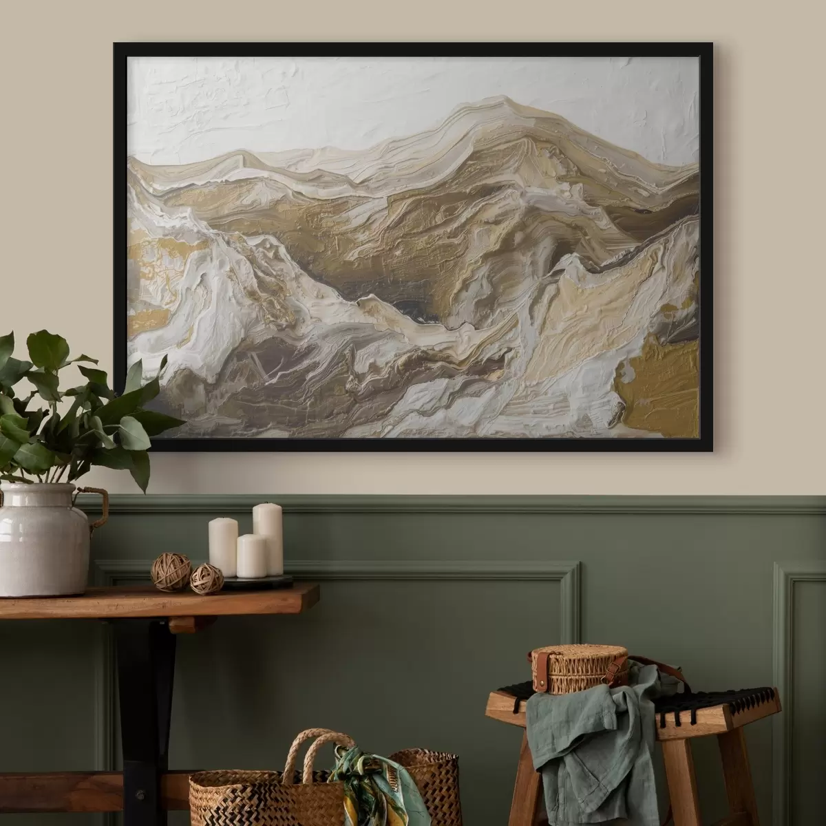 Poster Paysage de montagne abstrait f45750