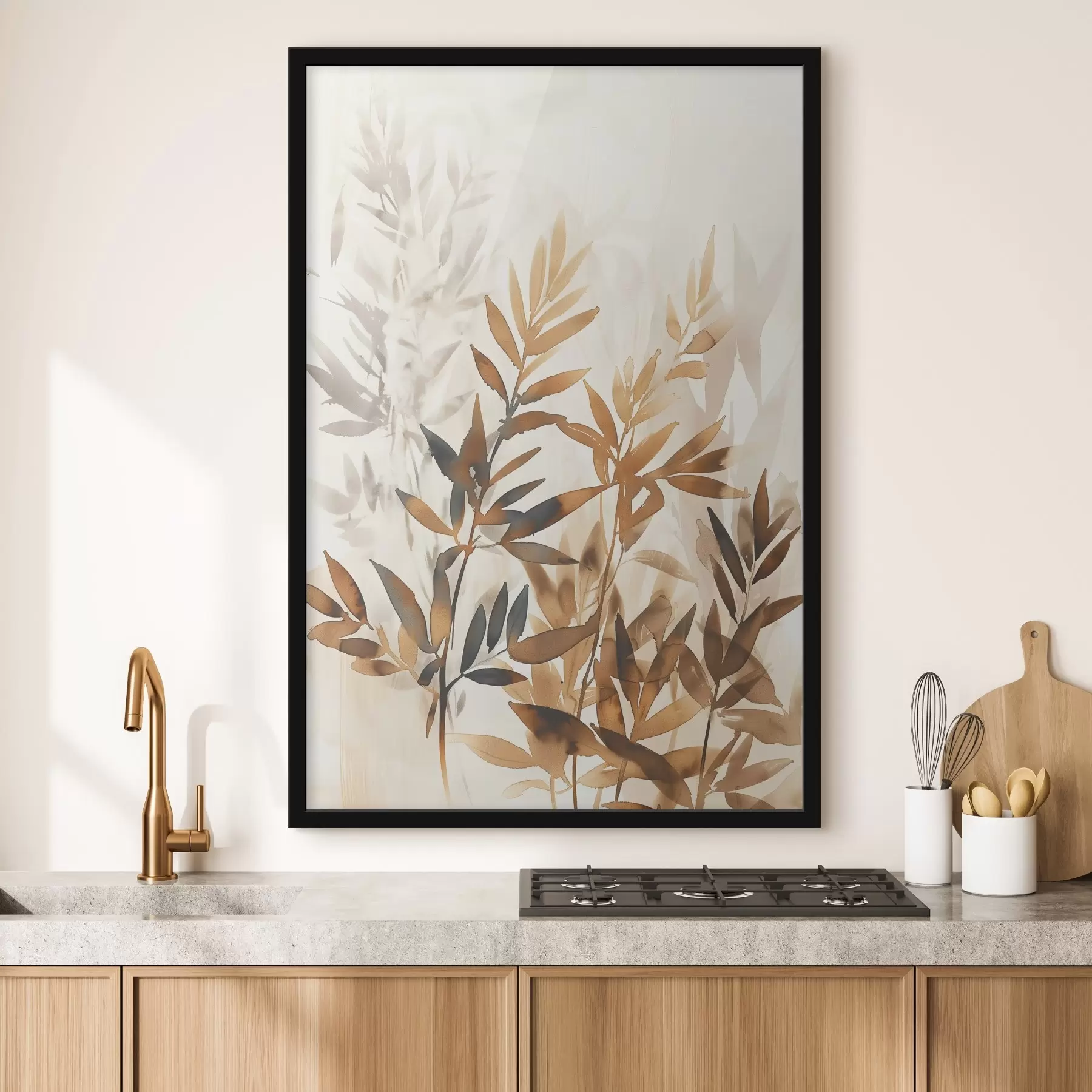 Papier peint Branches délicates de feuilles f45752