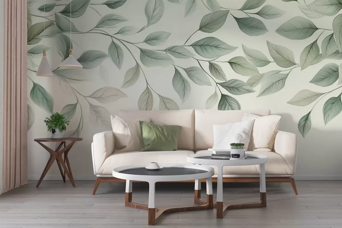 Papier peint Feuilles suspendues w04518