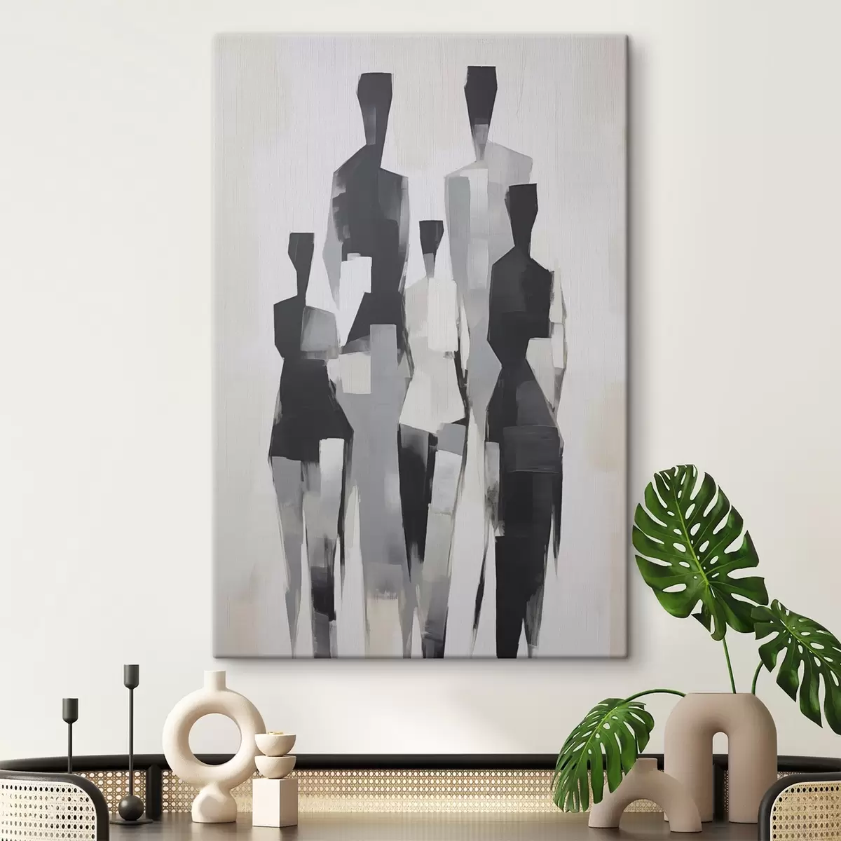 Tableau Silhouettes abstraites s45759