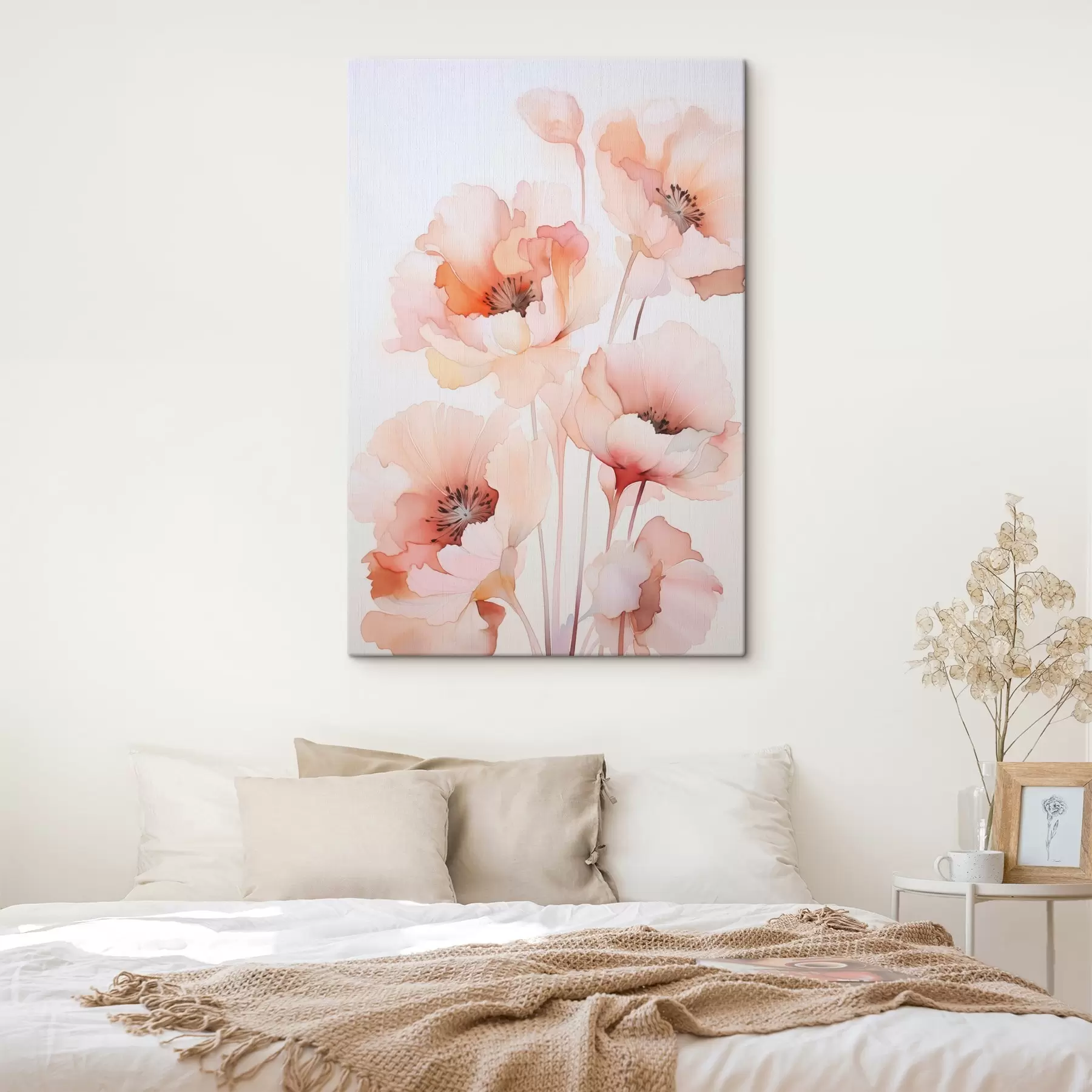Tableau Imitation aquarelle de coquelicots s45760