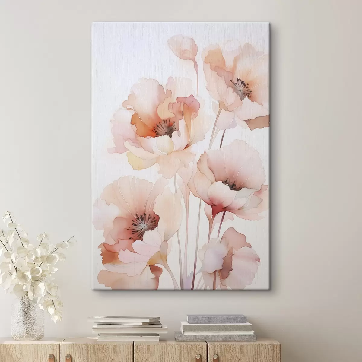 Tableau Imitation aquarelle de coquelicots s45760