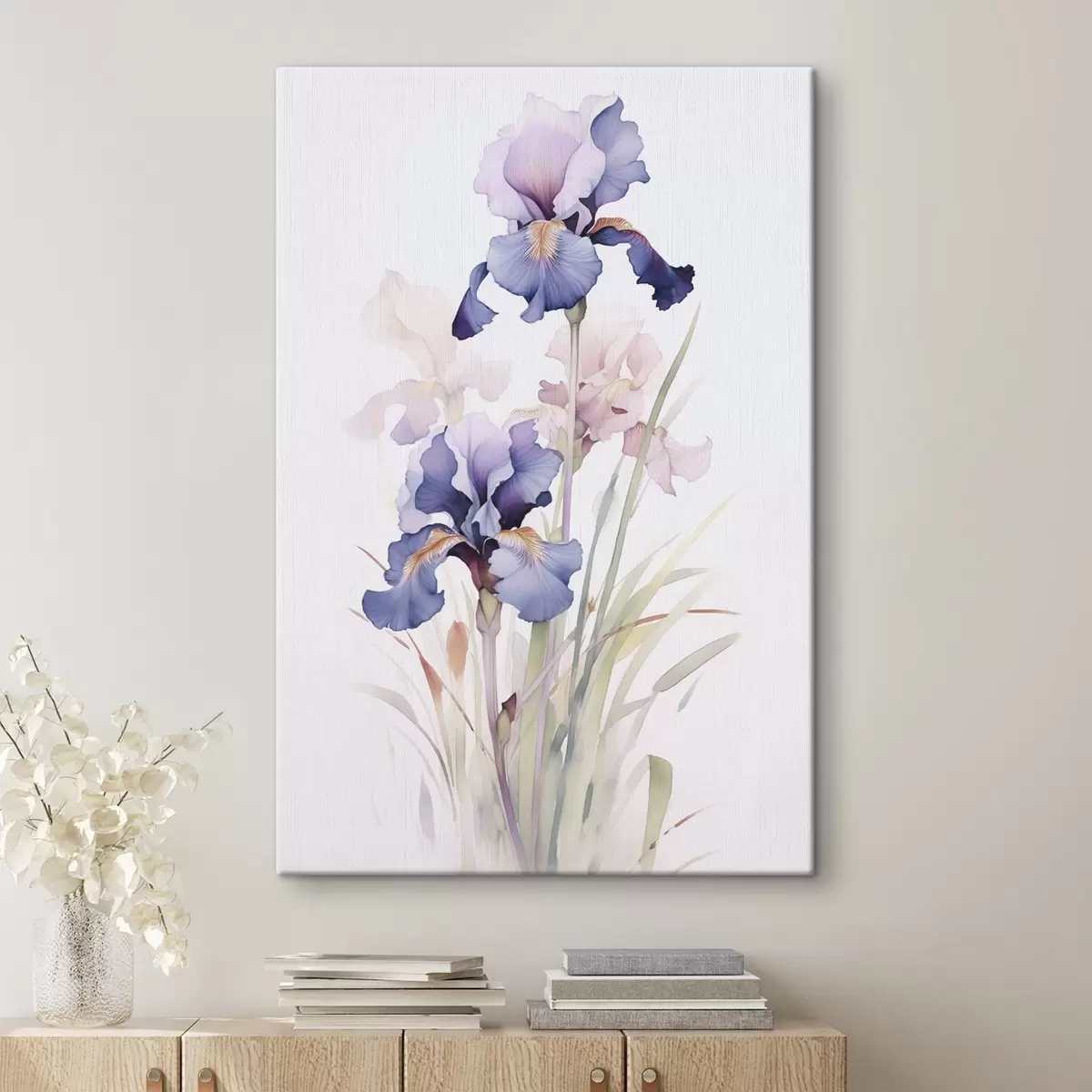 Tableau Iris imitation aquarelle s45762