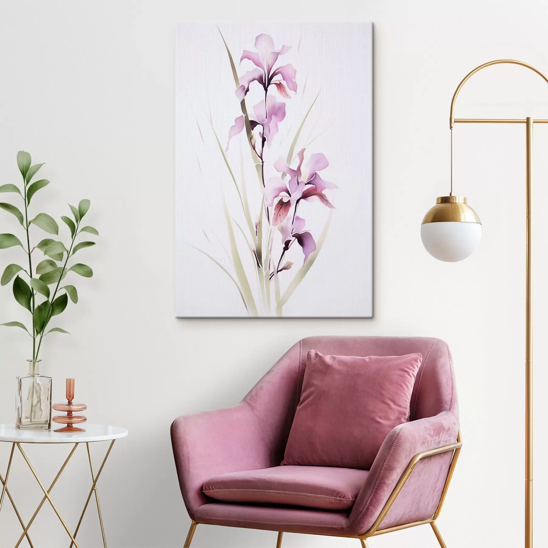 Tableau Fleurs imitation aquarelle s45763