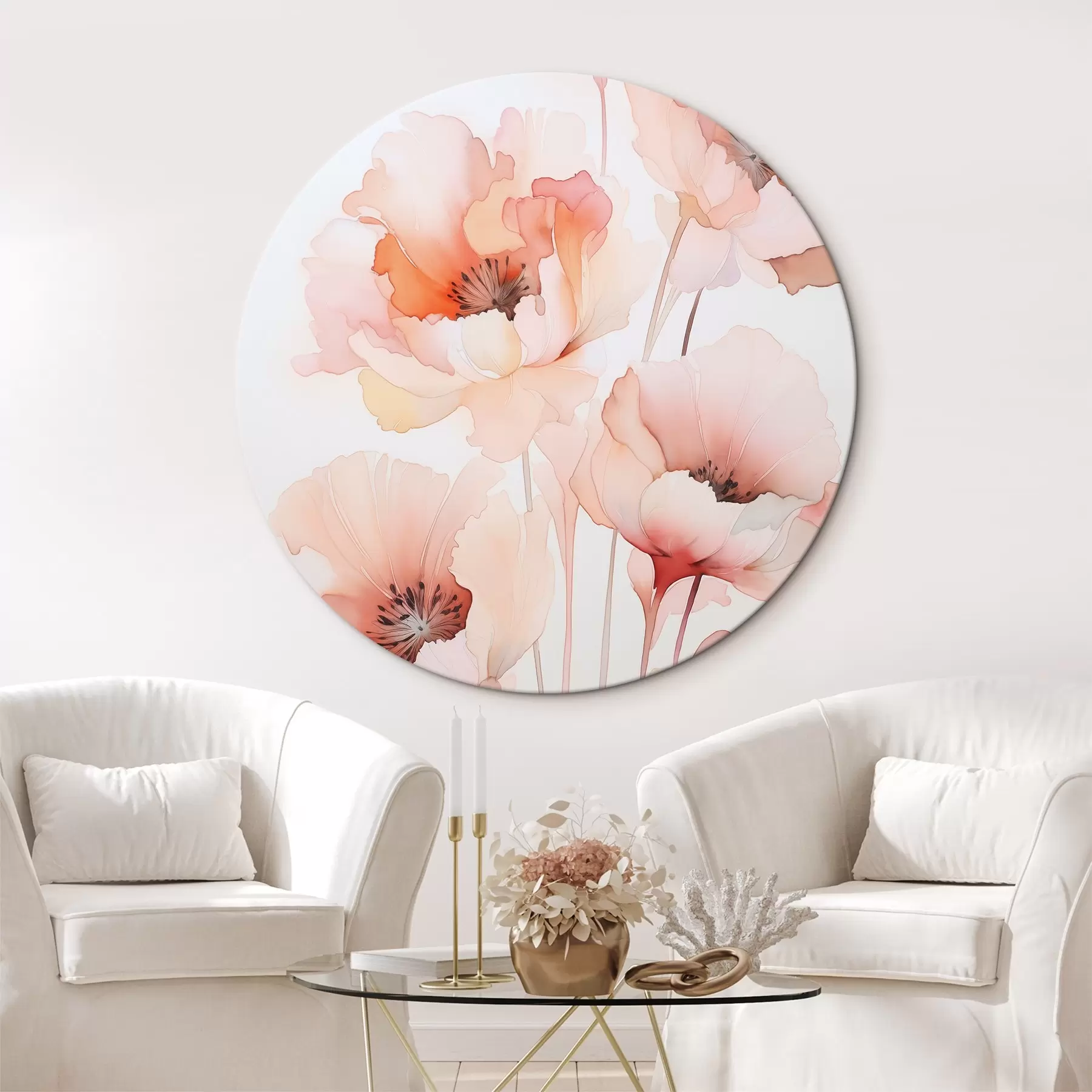 Tableau Imitation aquarelle de coquelicots r45760