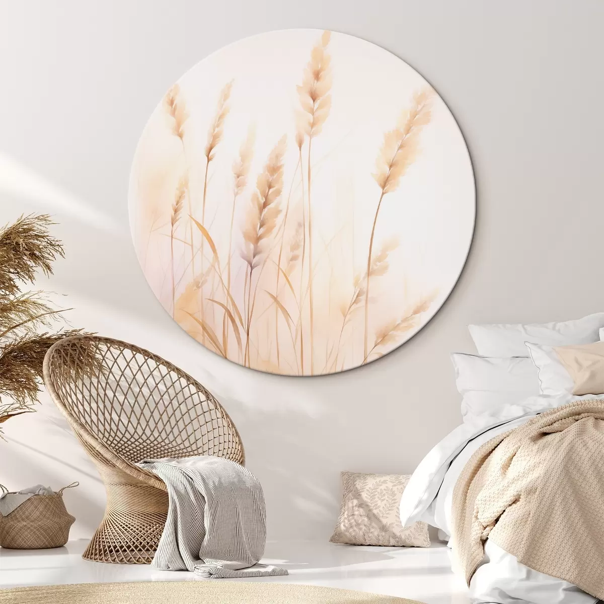 Tableaux rondes Imitation aquarelle de spikelets r45761