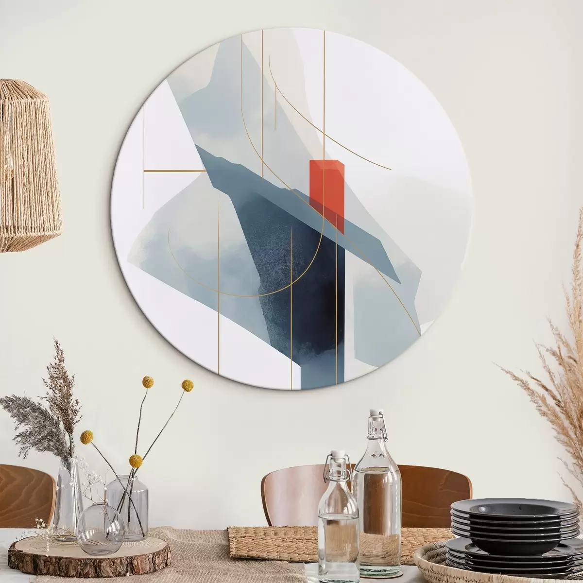 Tableaux rondes Abstraction moderne r45770