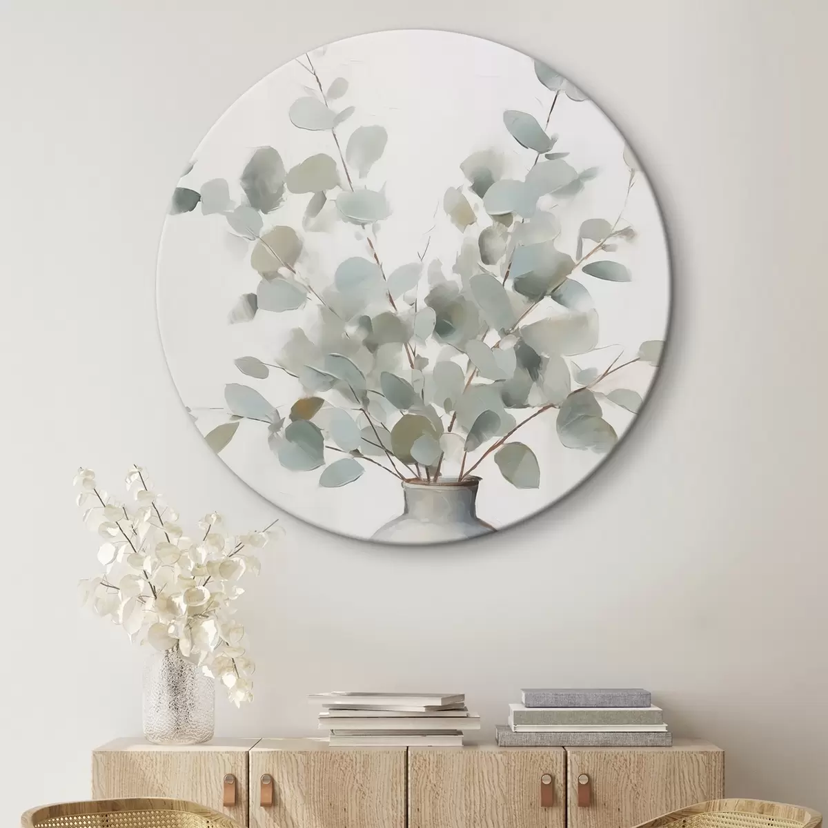 Tableaux rondes Branches d'eucalyptus r45771