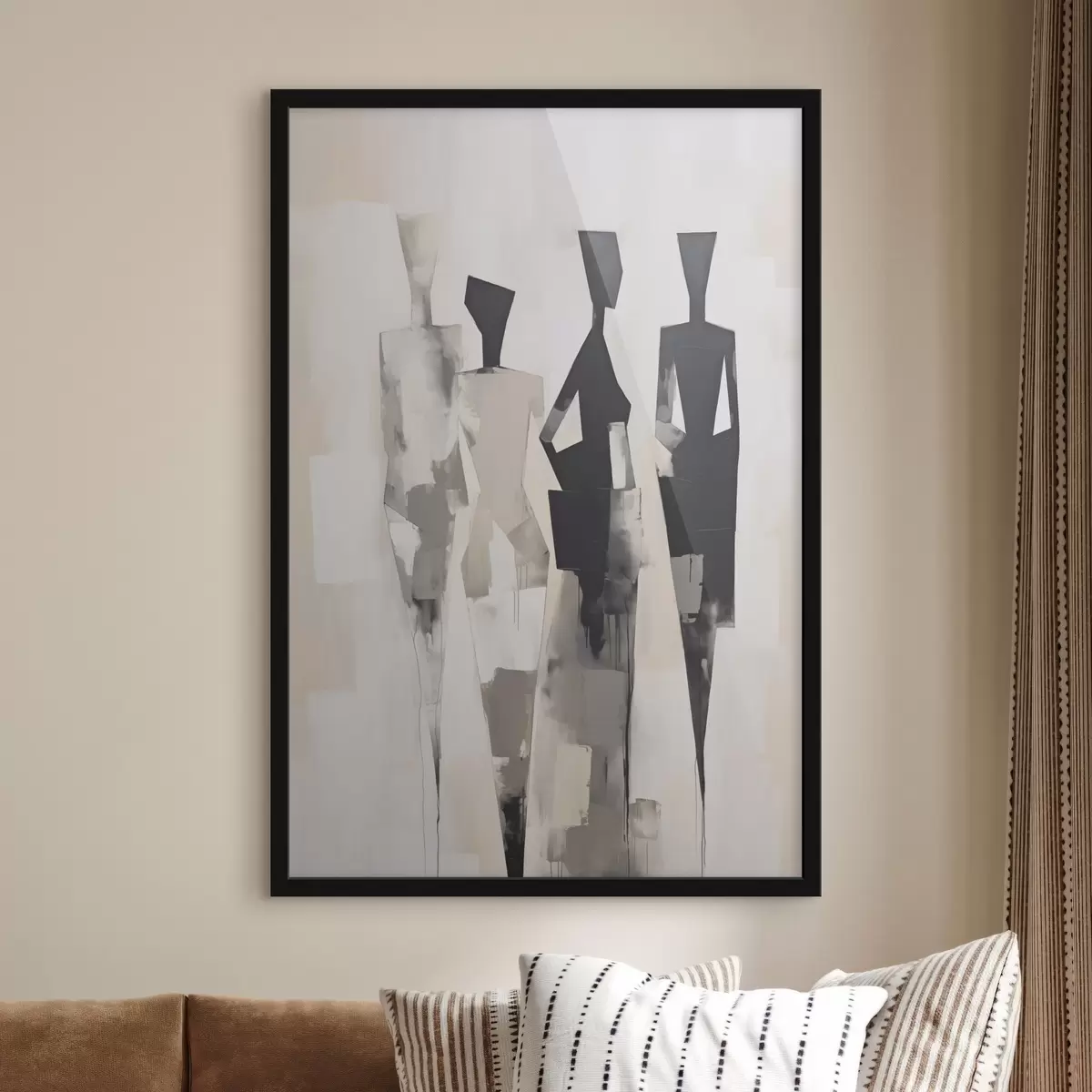 Poster Silhouettes abstraites de personnes f45758