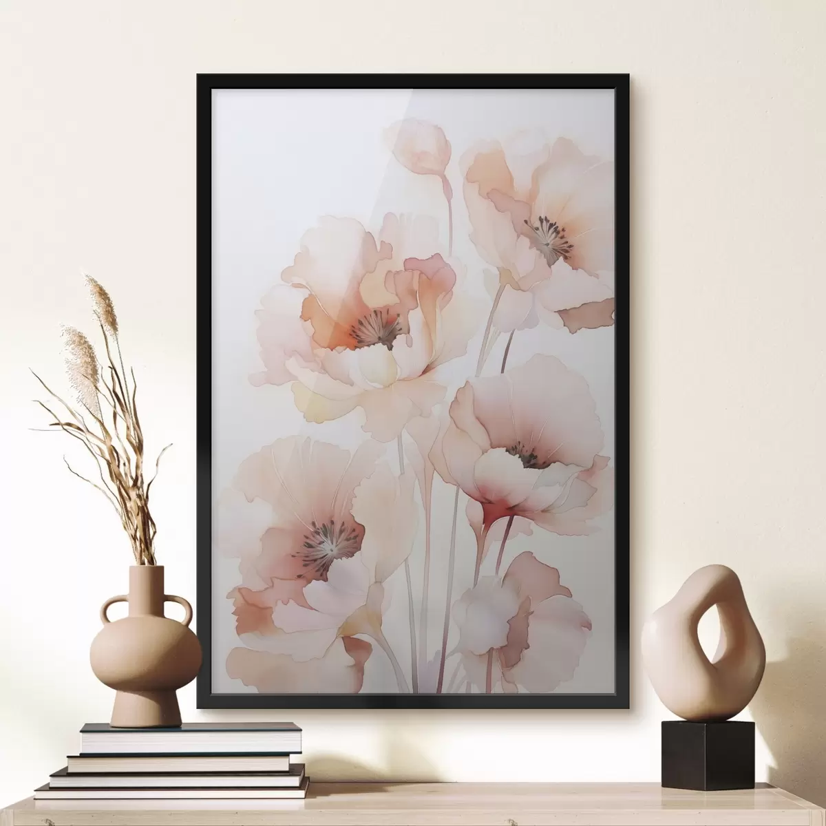 Poster Imitation aquarelle de coquelicots f45760