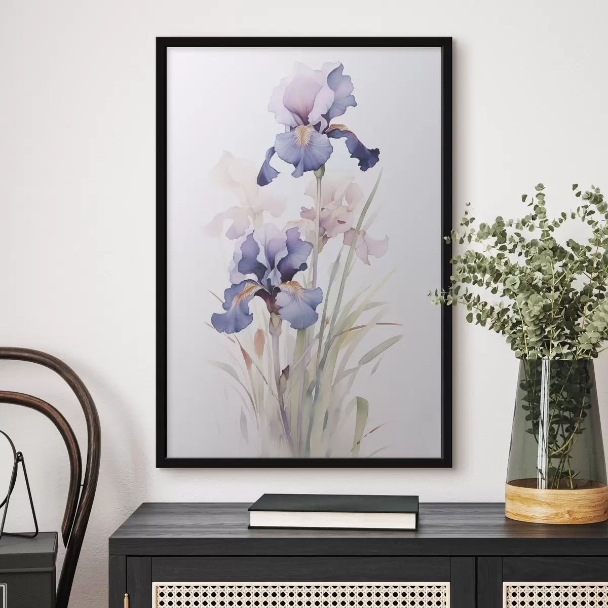 Poster Iris imitation aquarelle f45762
