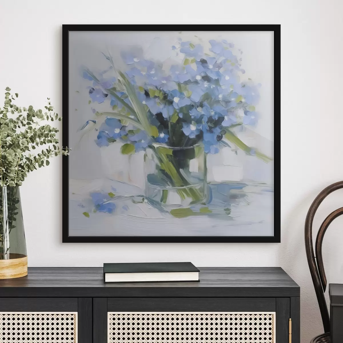 Poster Fleurs délicates dans un vase en verre f45773