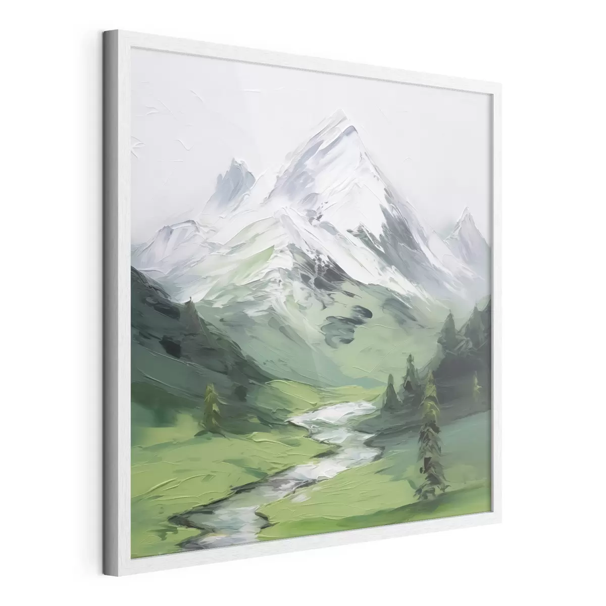 Poster Peinture imitant une vallée montagneuse f45775