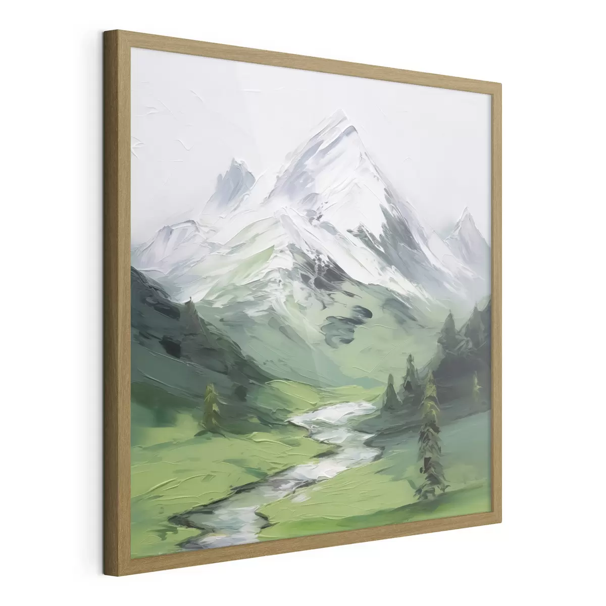 Poster Peinture imitant une vallée montagneuse f45775