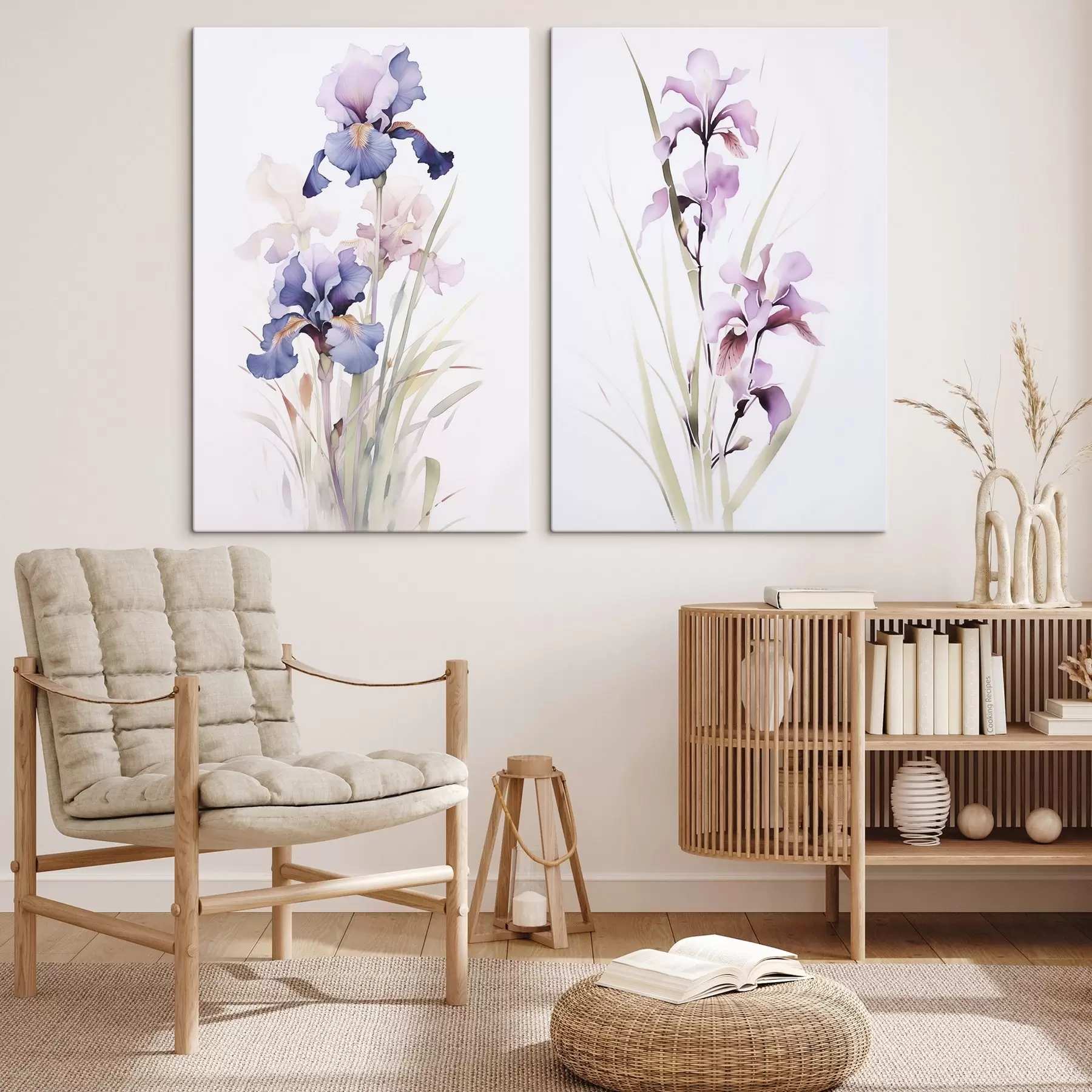 Tableau Iris imitation aquarelle m00724