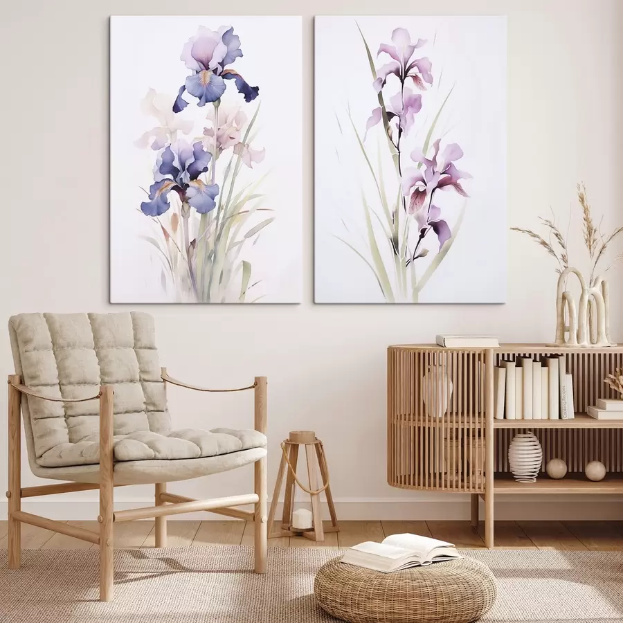 Tableau Iris imitation aquarelle m00724