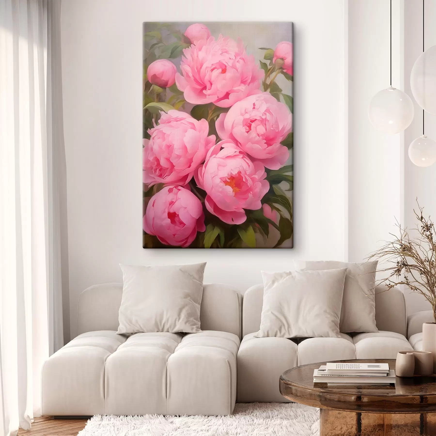Tableau Pivoines roses s45784