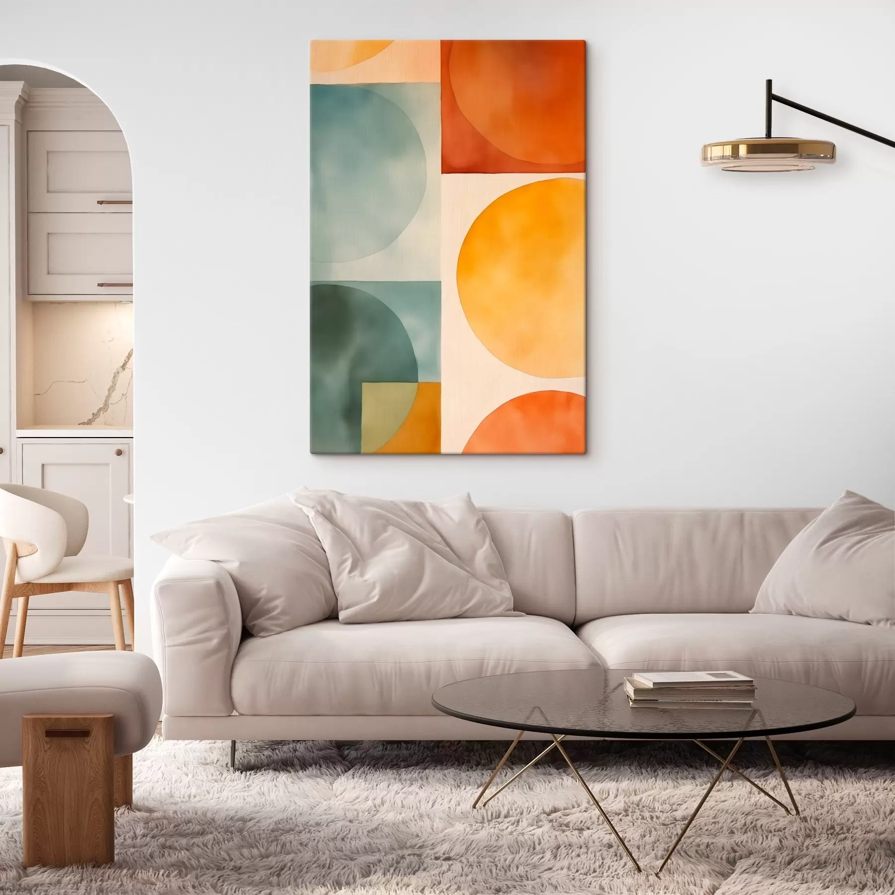 Tableau Cercles géométriques abstraits s45792