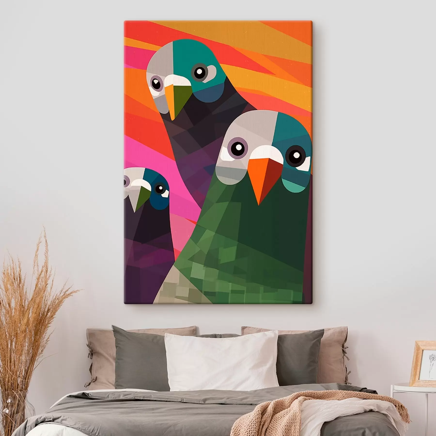 Tableau Trois pigeons s45798