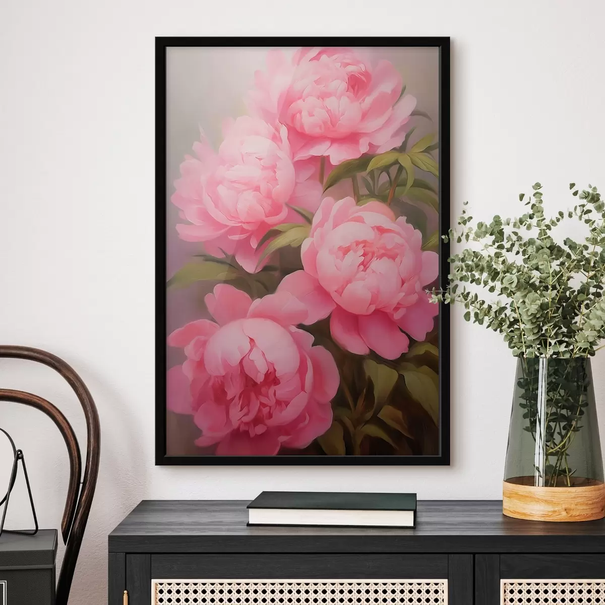 Poster Pivoines roses f45783