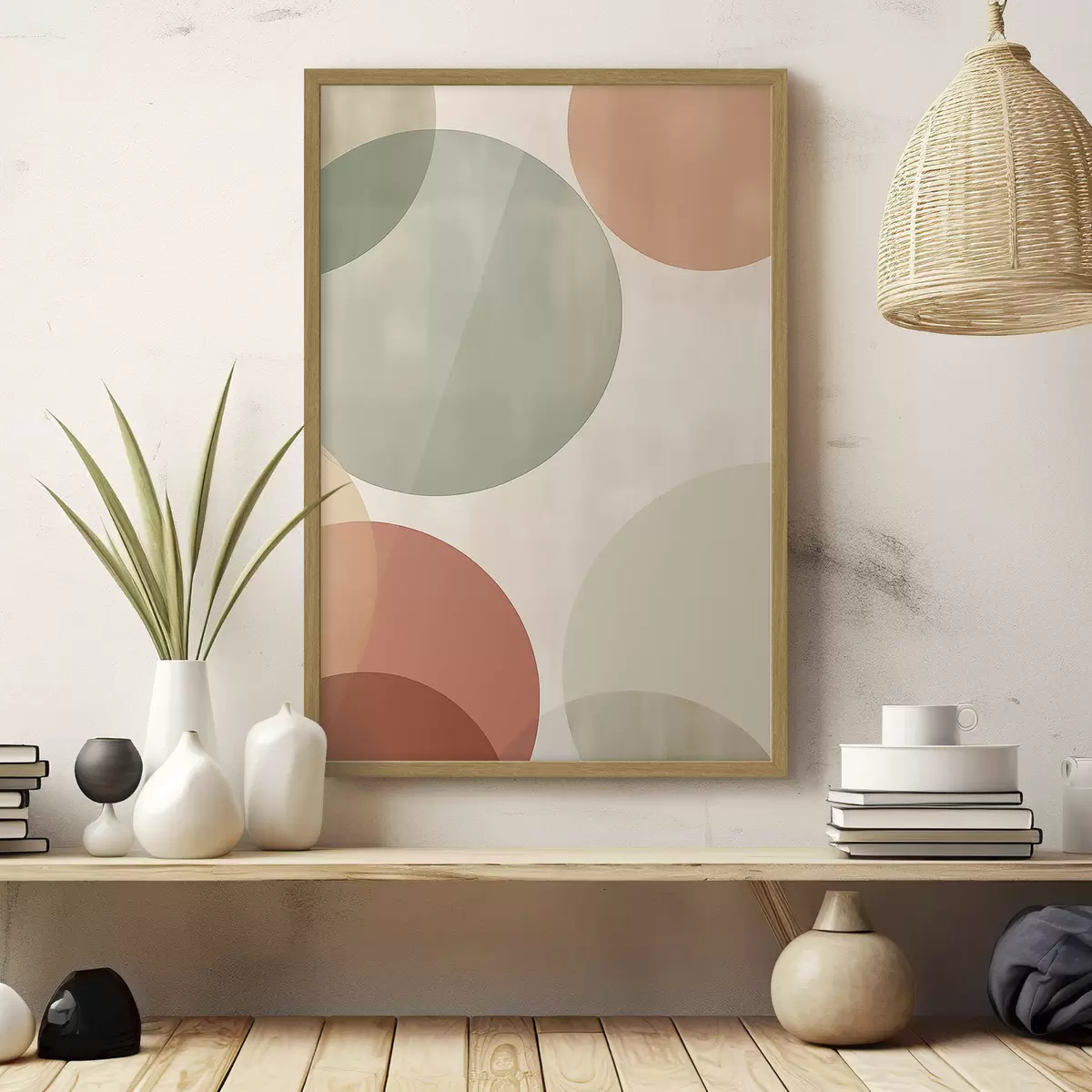 Poster Grands cercles abstraits f45794