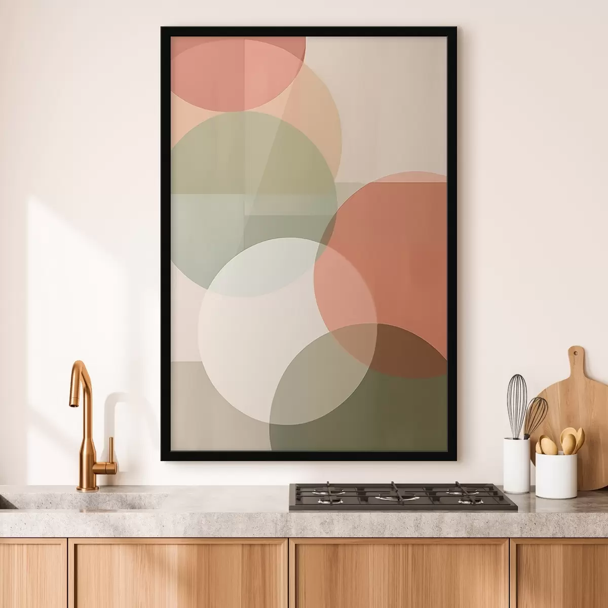 Poster Grands cercles abstraits f45795
