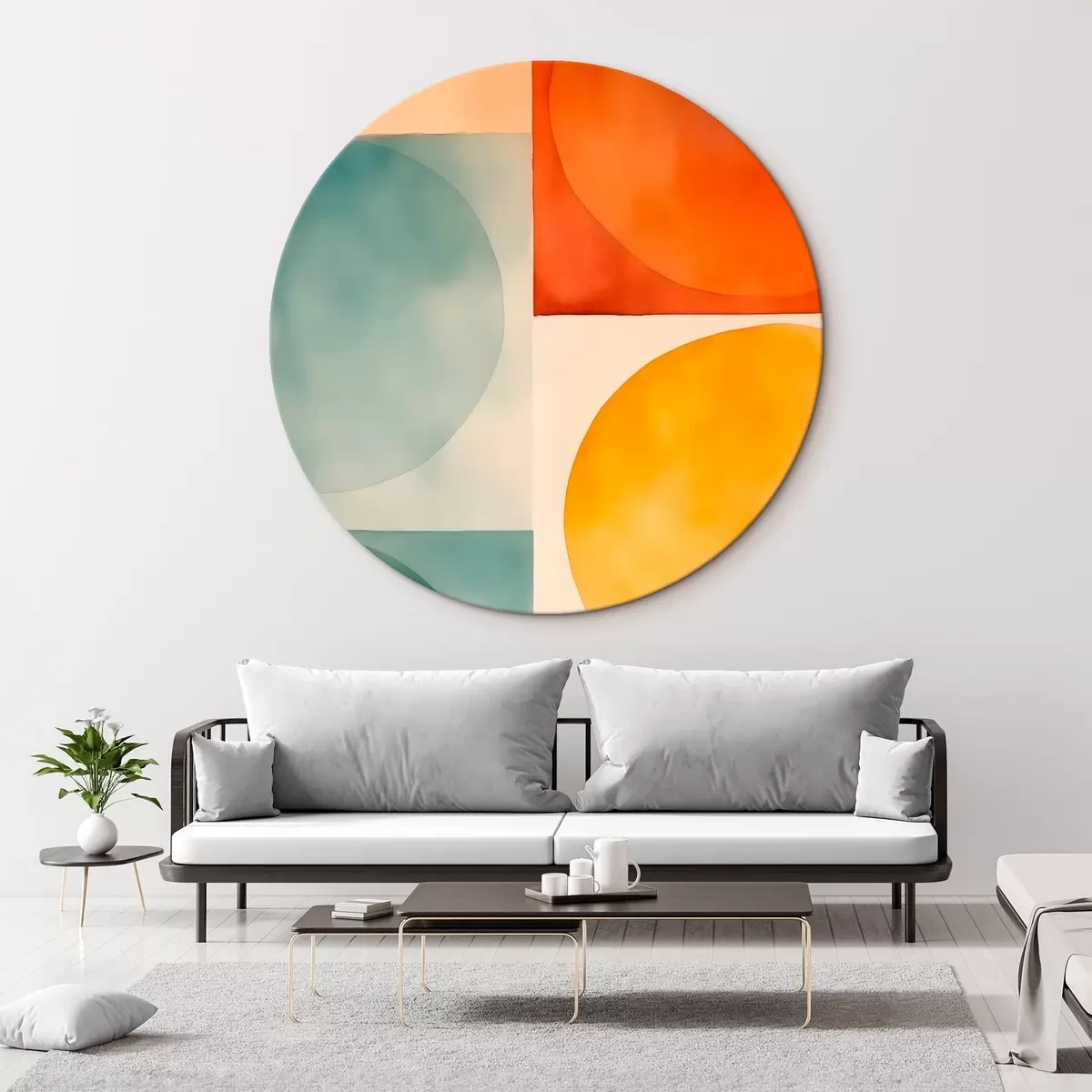 Tableaux rondes Cercles géométriques abstraits r45792