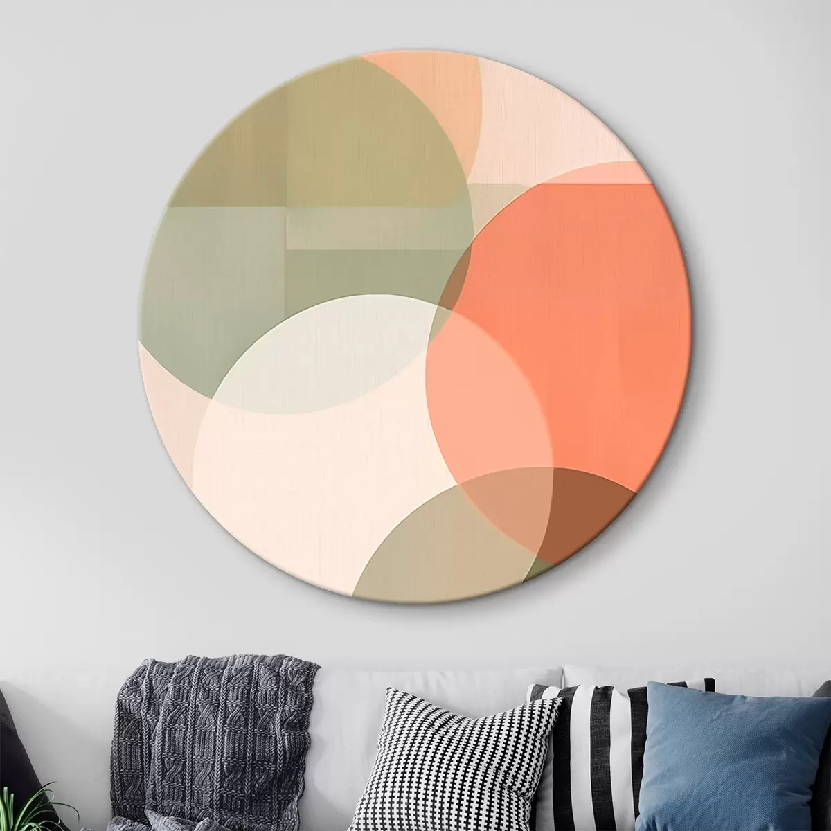 Tableaux rondes Grands cercles abstraits r45795