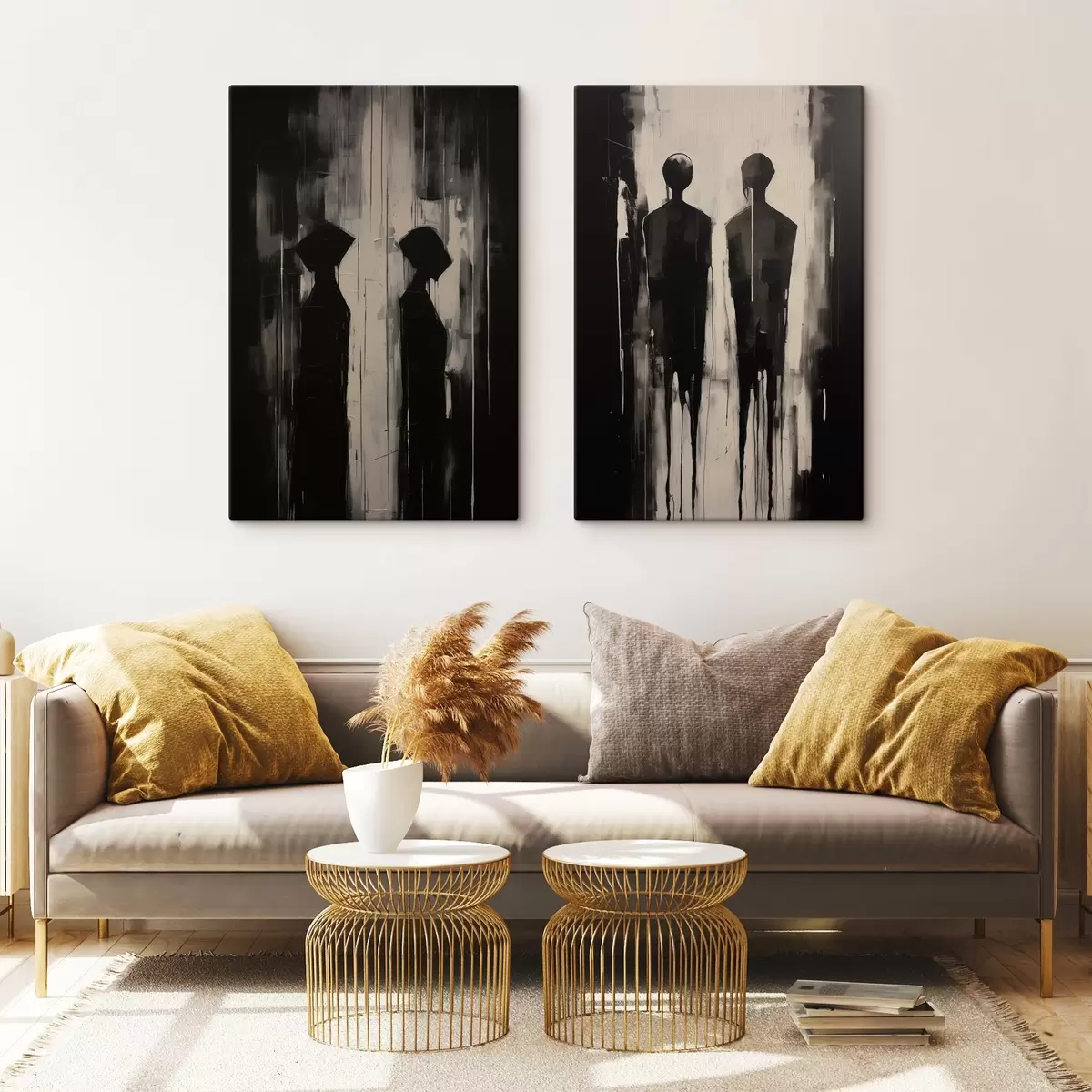 Tableau Silhouettes de personnes m00730