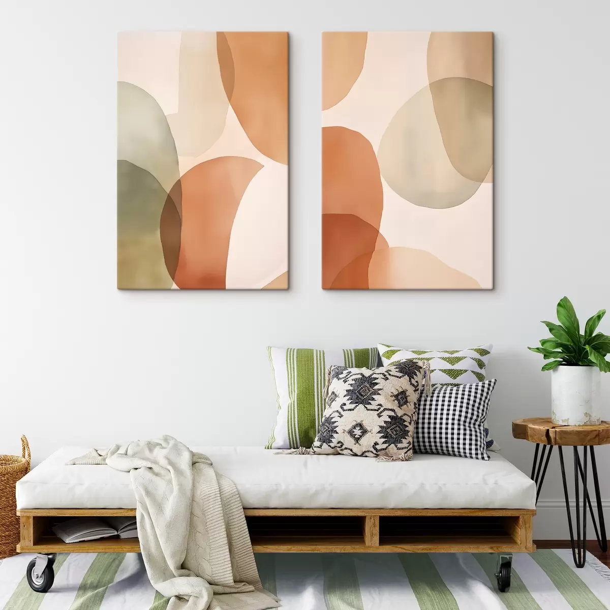 Tableau Cercles abstraits colorés m00731