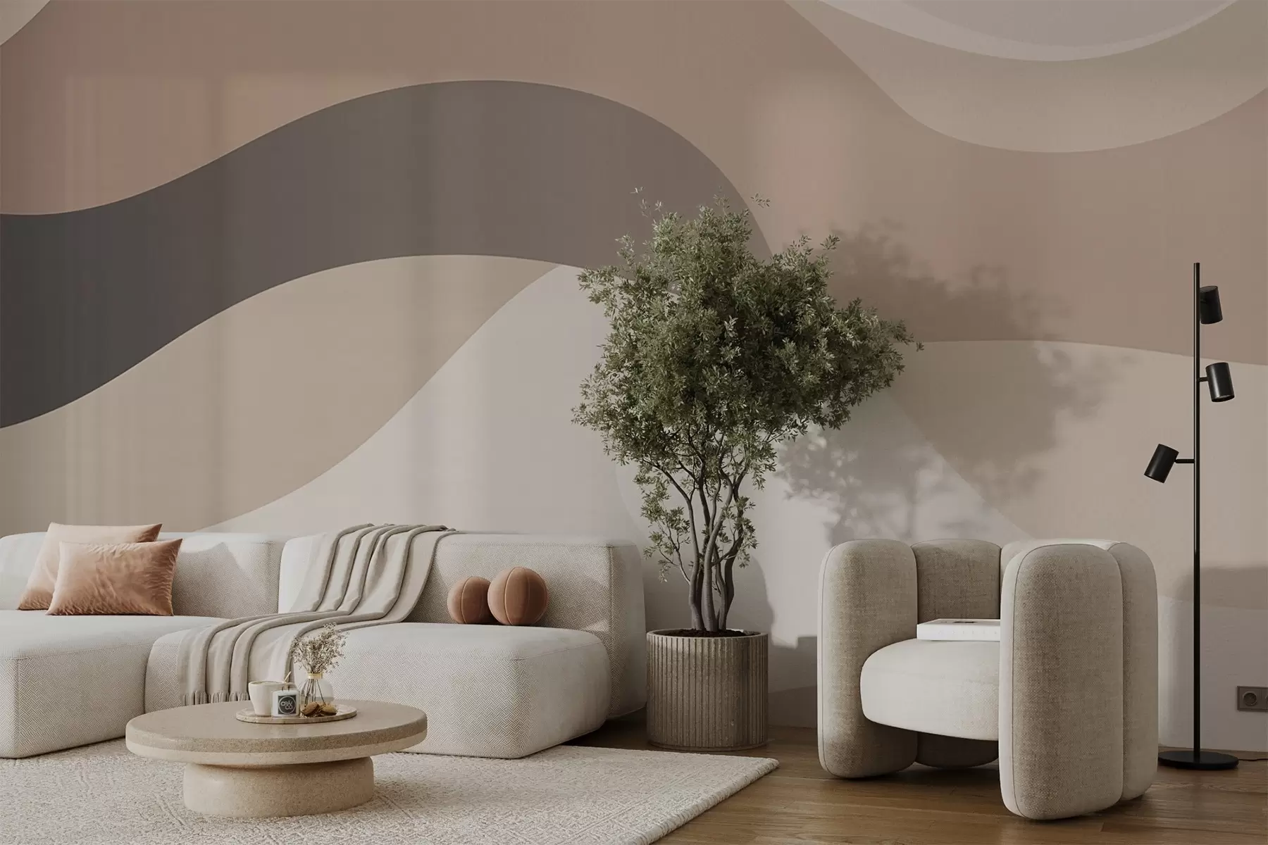 Papier peint Vagues abstraites w04543