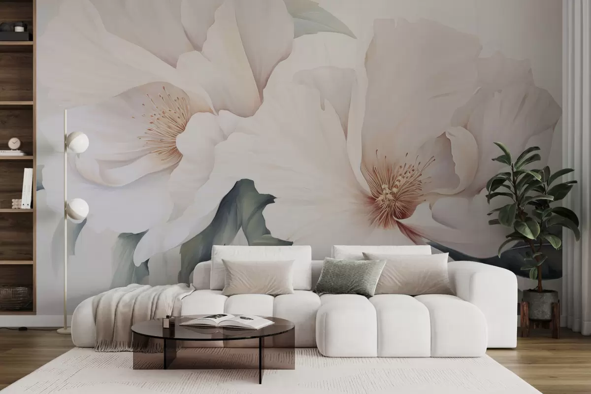 Papier peint Fleurs géantes w04533