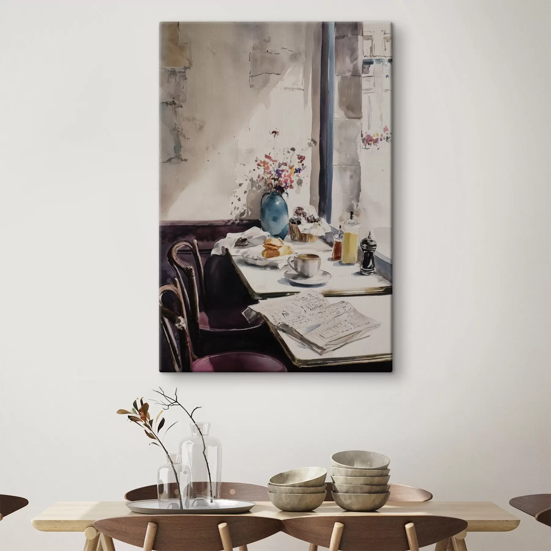 Tableau petit-déjeuner à Paris s45726