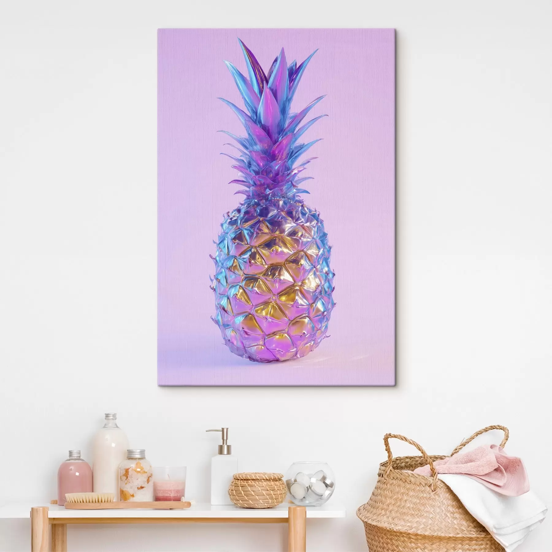 Tableau ananas brillant et éclatant dans un style pop art s45727