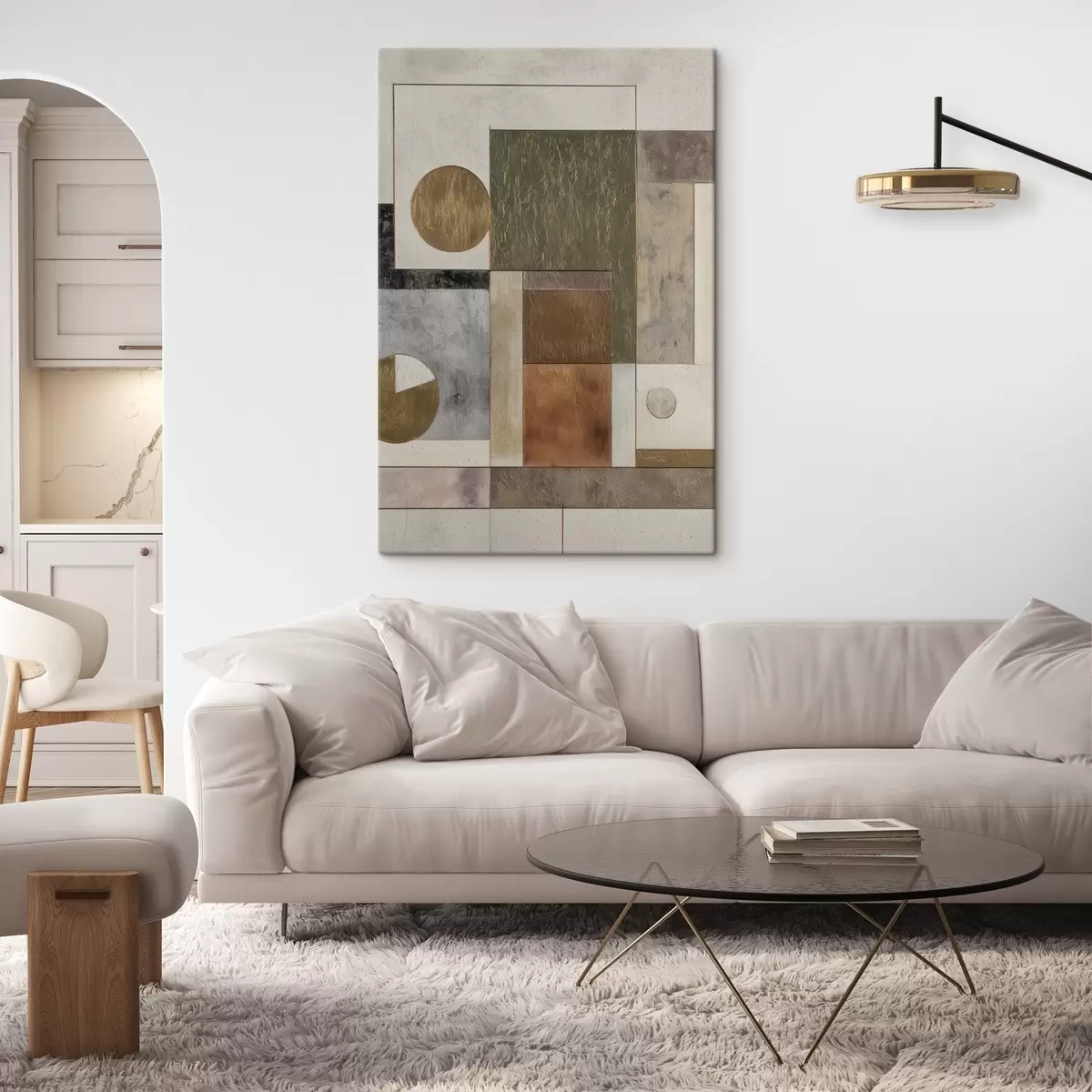 Tableau géométrie abstraite moderne s45729
