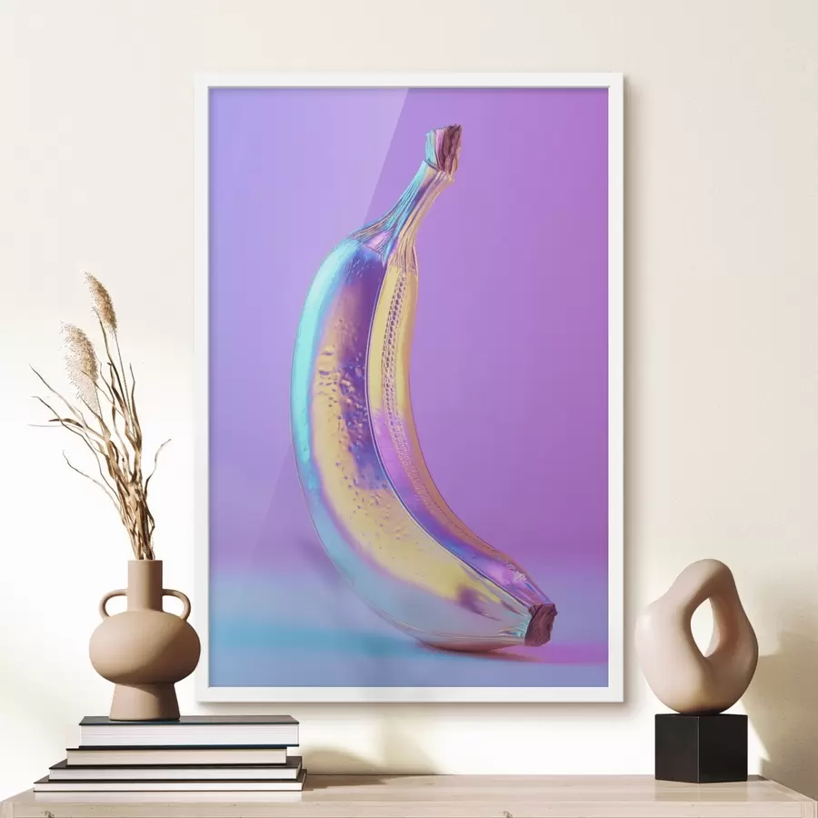 Papier peint banane brillante et éclatante dans un style pop art f45728