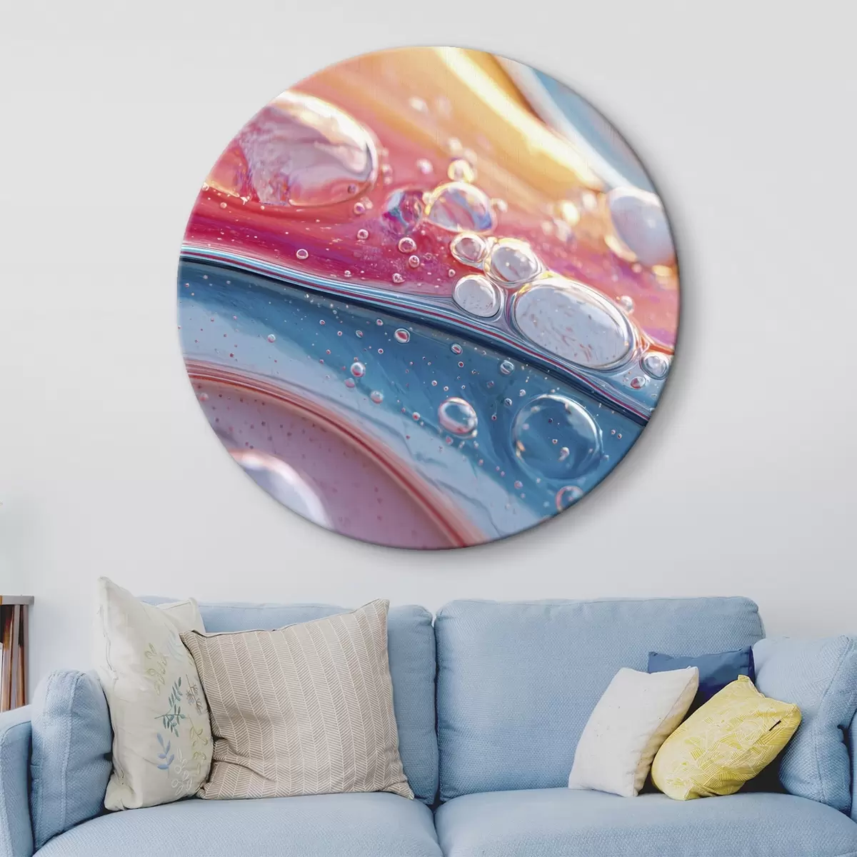 Tableaux rondes vagues multicolores avec des bulles r45707