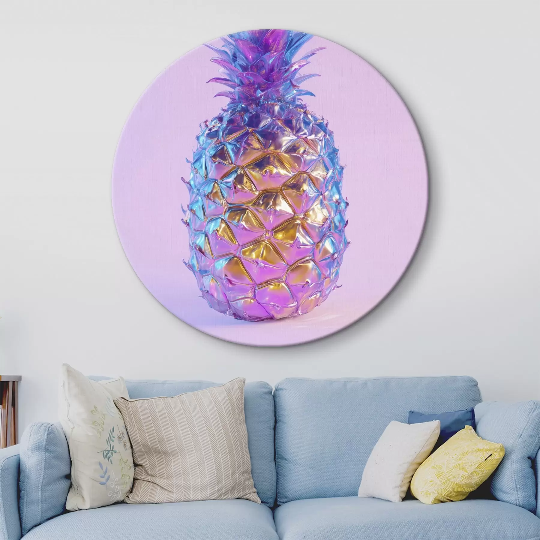 Tableau ananas brillant et éclatant dans un style pop art r45727