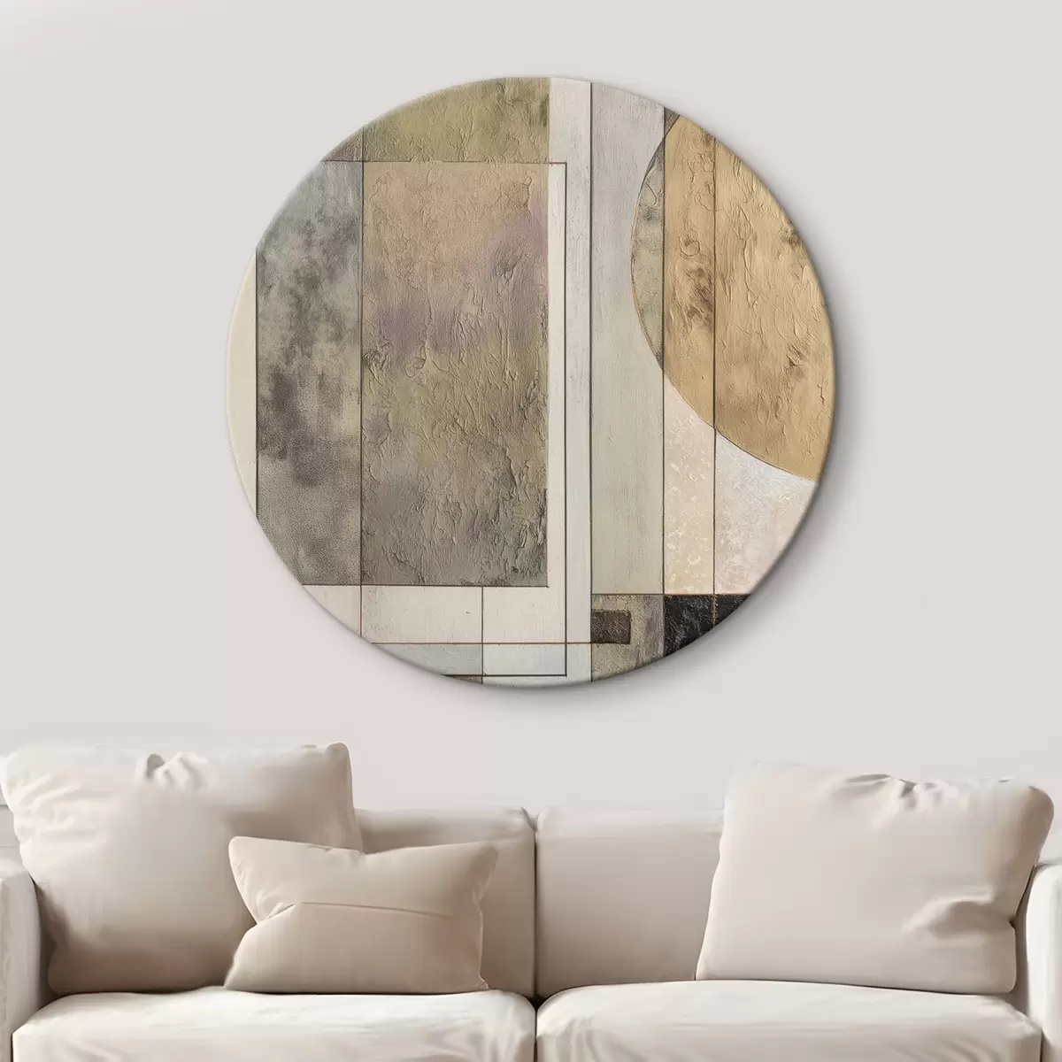 Tableaux rondes géométrie abstraite moderne r45730