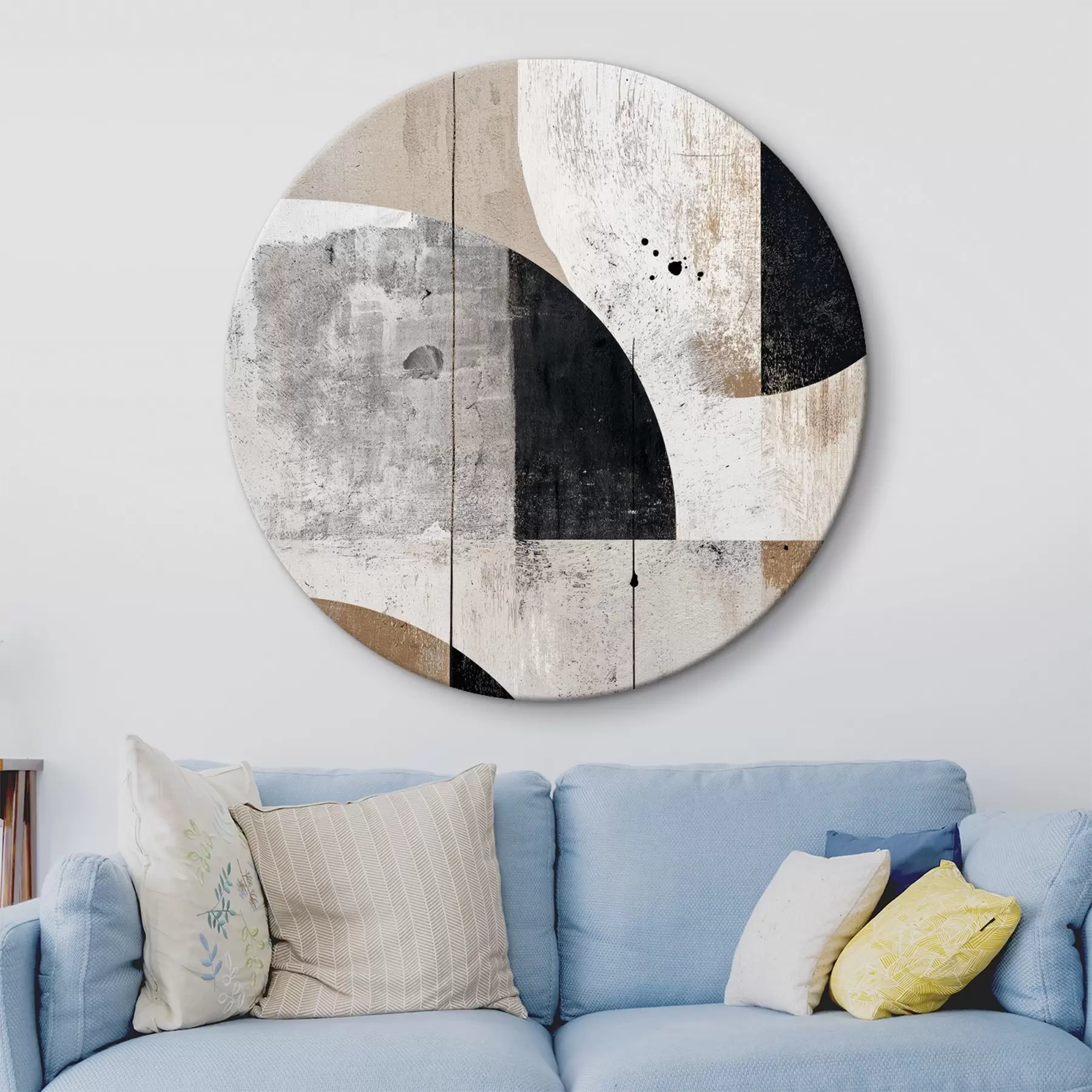 Tableau Formes géométriques dans les tons gris et beige r45812