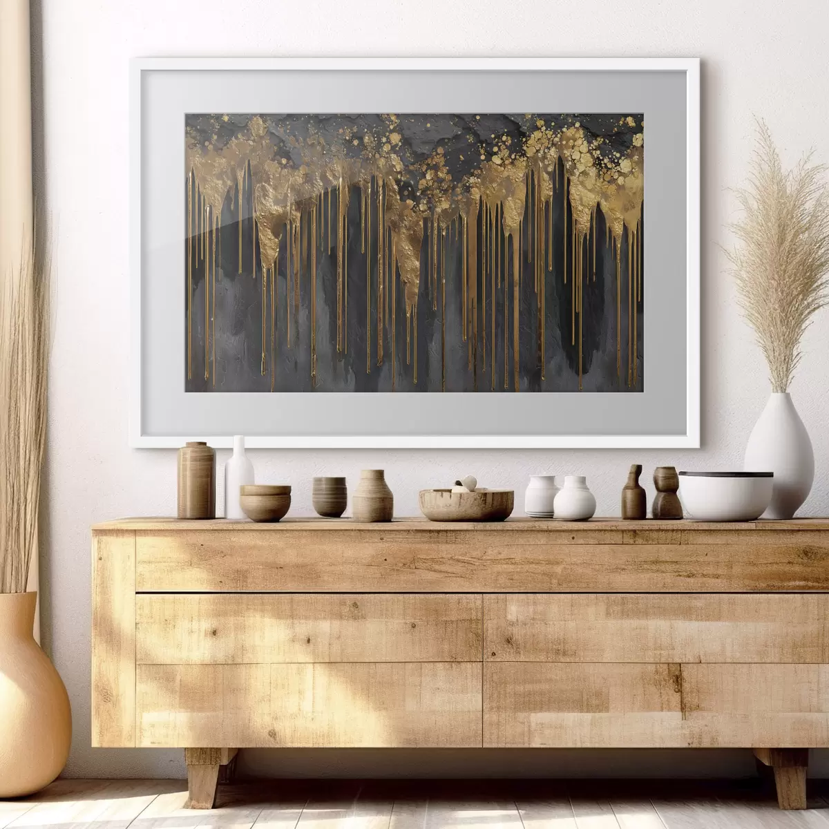 Poster Flux abstraits sur fond sombre f45823