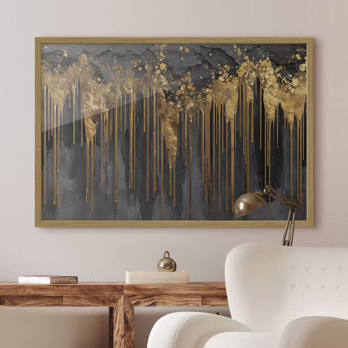 Poster Flux abstraits sur fond sombre f45823