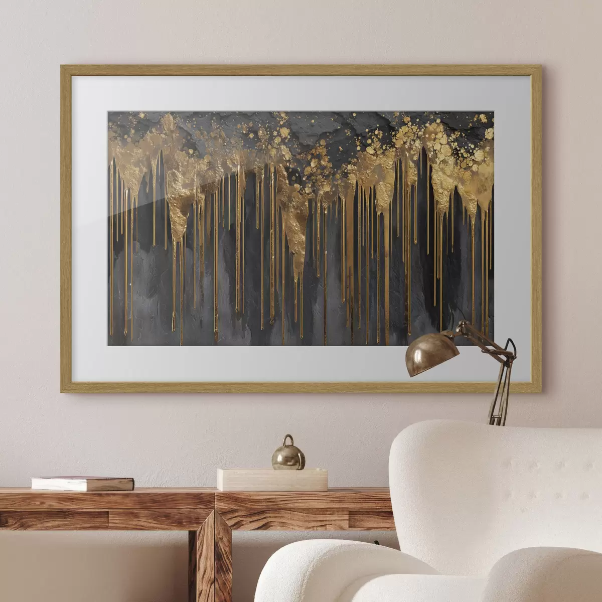 Poster Flux abstraits sur fond sombre f45823