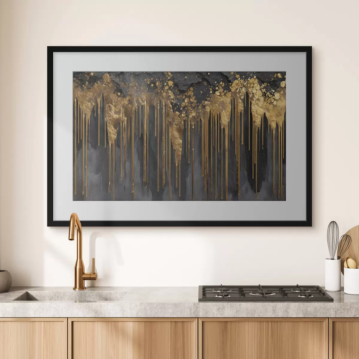 Poster Flux abstraits sur fond sombre f45823