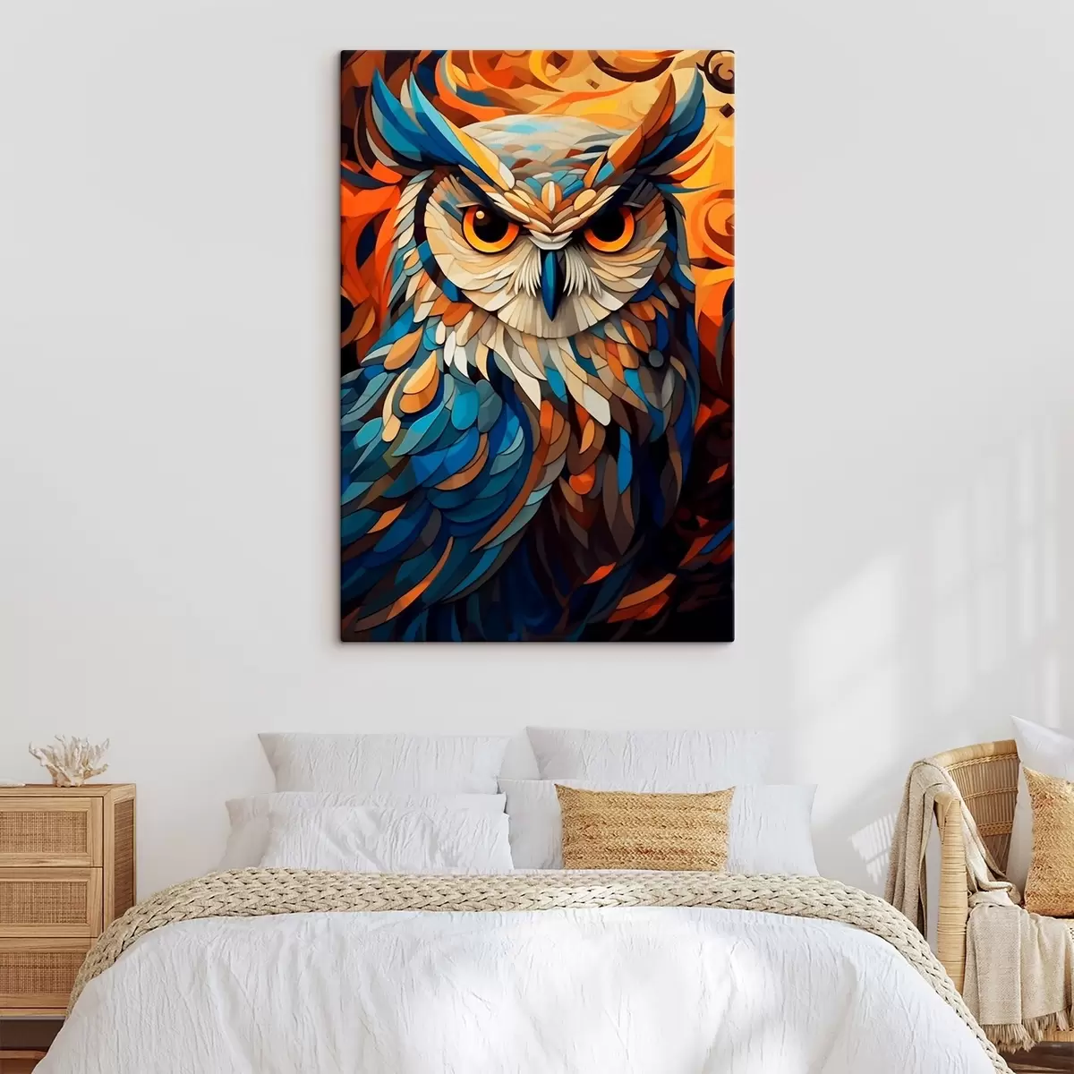 Tableau Hibou abstrait s45836